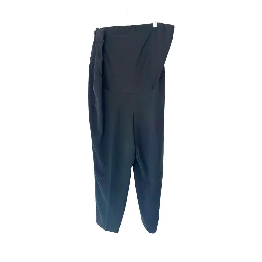 J.Crew Black Casual Pull On Jersey Crepe Maternity Jamie Cropped Pant‎ Size 18